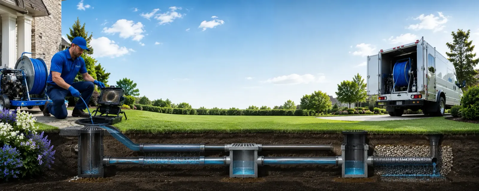 Outdoor drain cleaning information for Piasa, IL